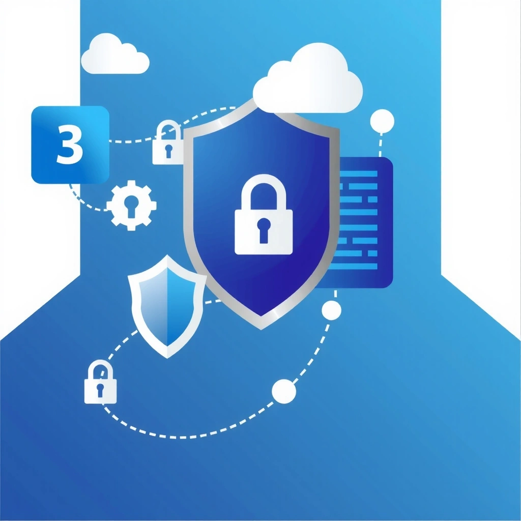 Data collection illustration showing secure digital privacy protection